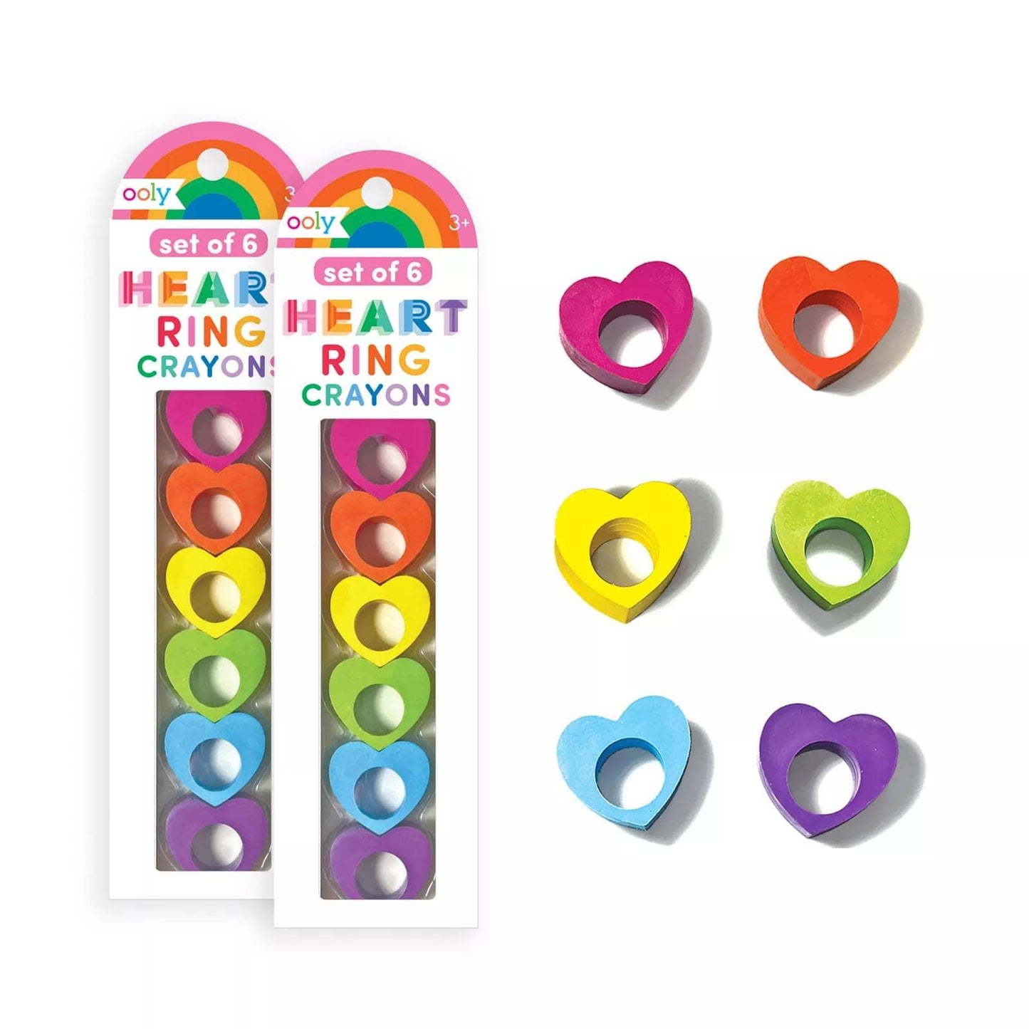 OOLY - Heart Ring Crayons (Set of 6)