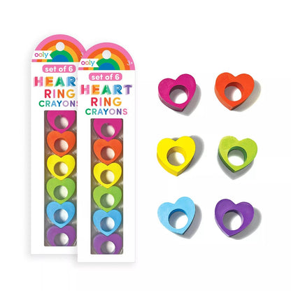 OOLY - Heart Ring Crayons (Set of 6)