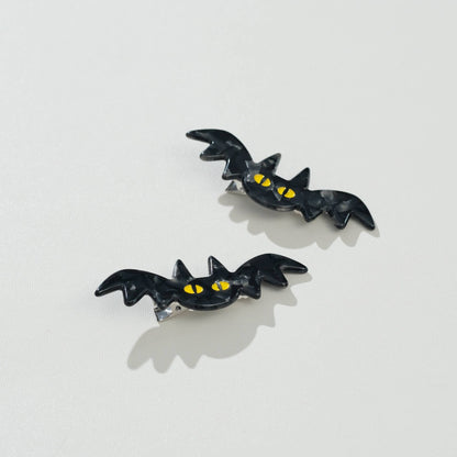 Adorro - Mini Bat Barrette Hair Clip (Set of 2)