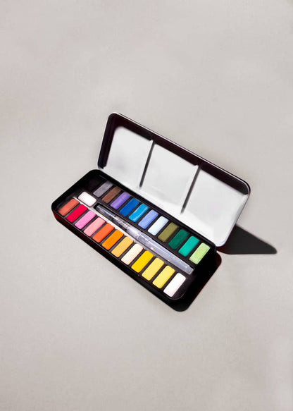 OMY - Watercolor paint set with water brush