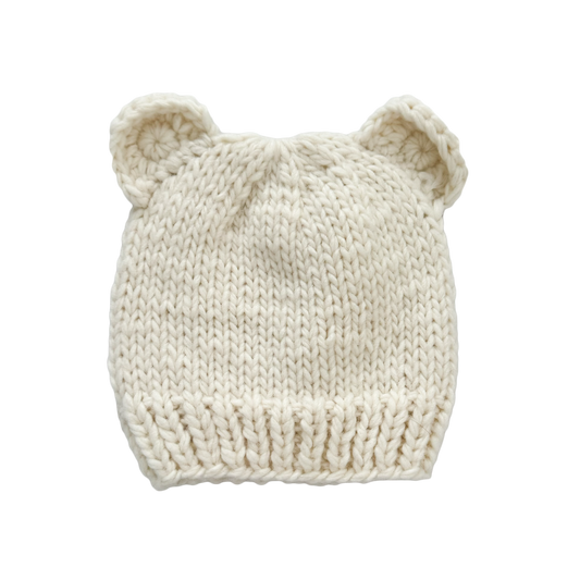 The Blueberry Hill Bear Hat, Cream