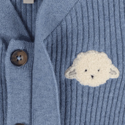 Donsje Fennie Merino Wool Cardigan Lammy Blue