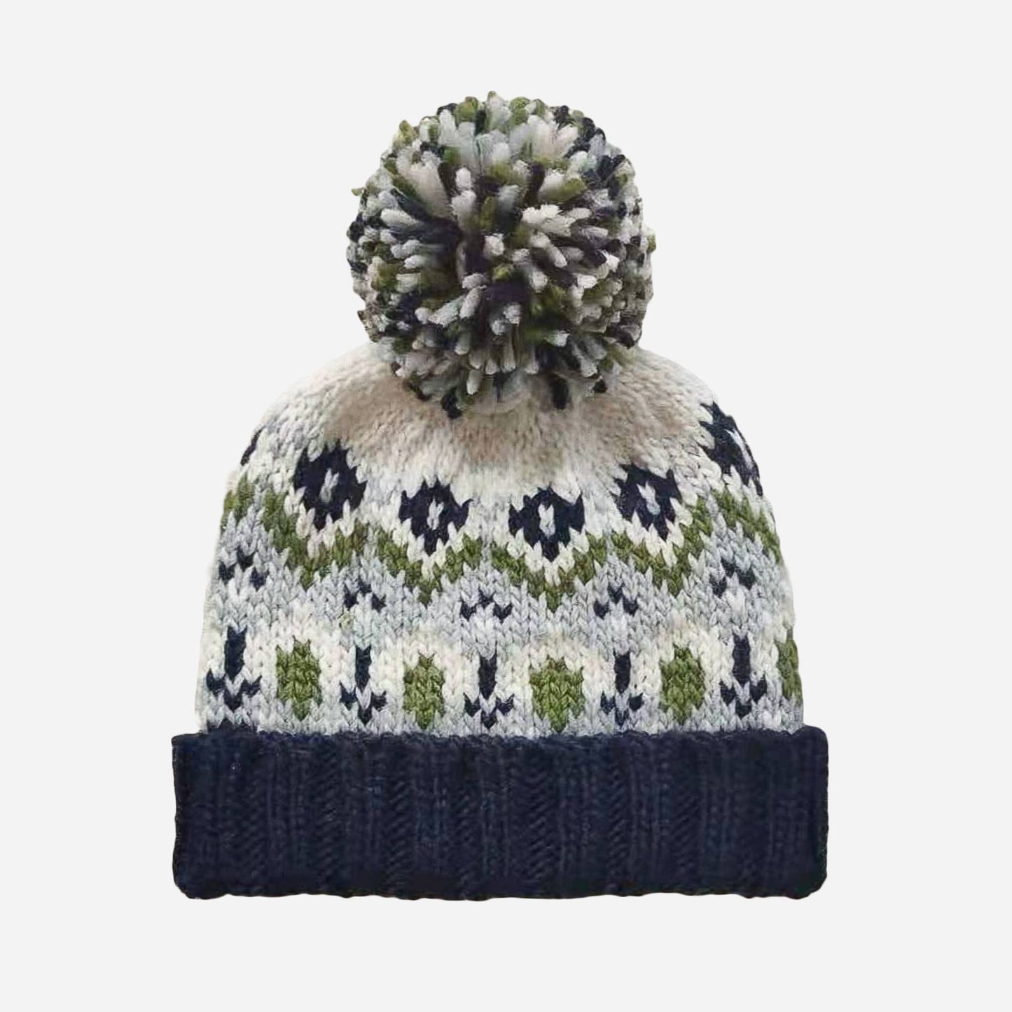 The Blueberry Hill Fairisle Knit Hat, Navy