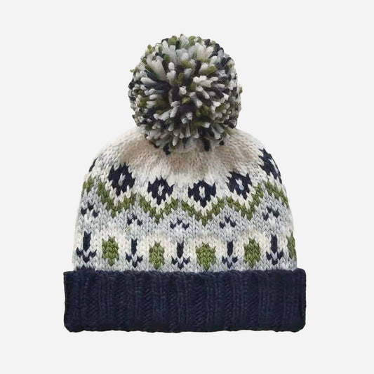The Blueberry Hill Fairisle Knit Hat, Navy