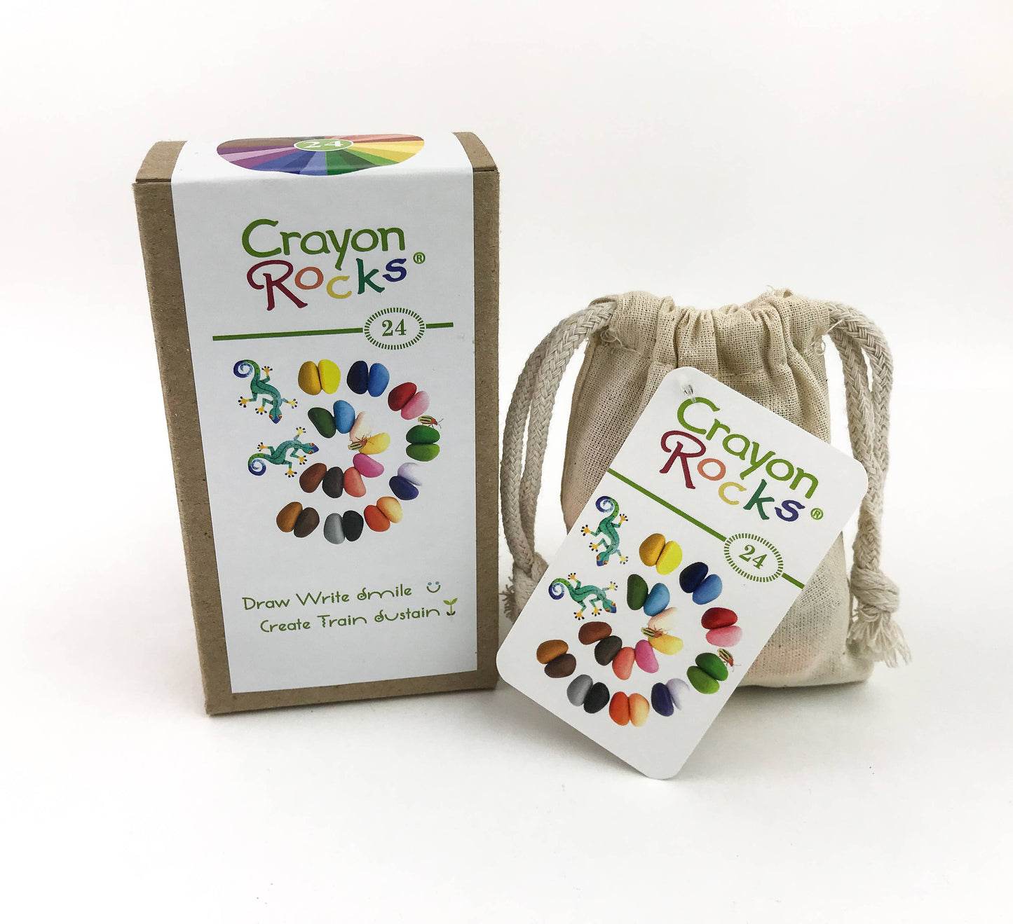 Crayon Rocks -  24 crayon rocks in a muslin bag  -On Sale!! LIMITED TIME!!!
