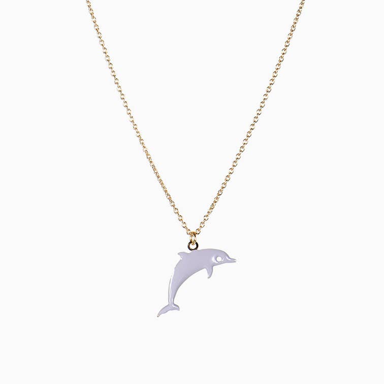 Titlee - DOUG dolphin necklace (mauve)