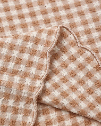 Rylee + Cru Wide Leg Pant Fawn Gingham