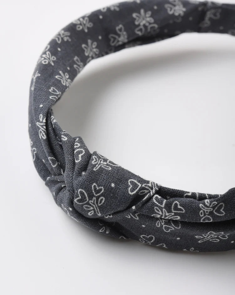 Rylee + Cru Knotted Headband Heart Ditsy