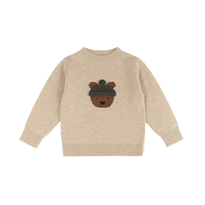 Donsje Denn Merino Wool Sweater Bear Biscotti