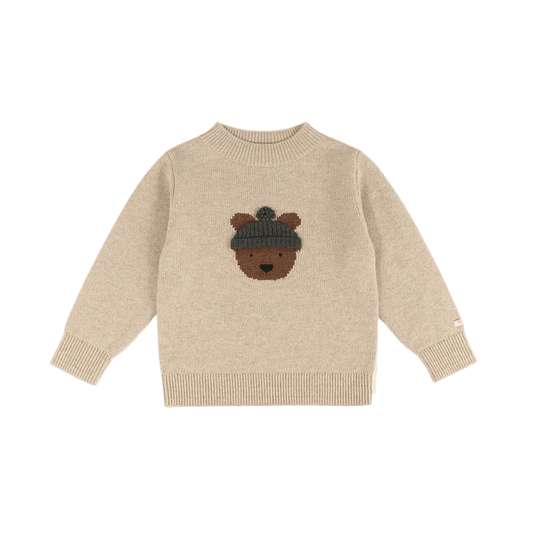 Donsje Denn Merino Wool Sweater Bear Biscotti