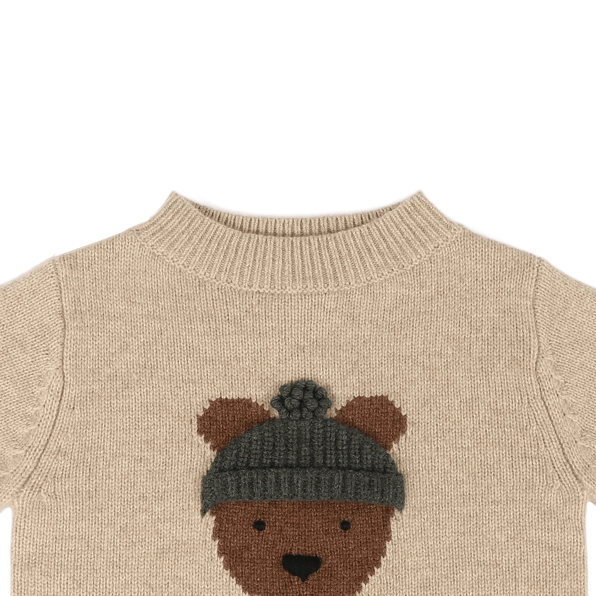 Donsje Denn Merino Wool Sweater Bear Biscotti