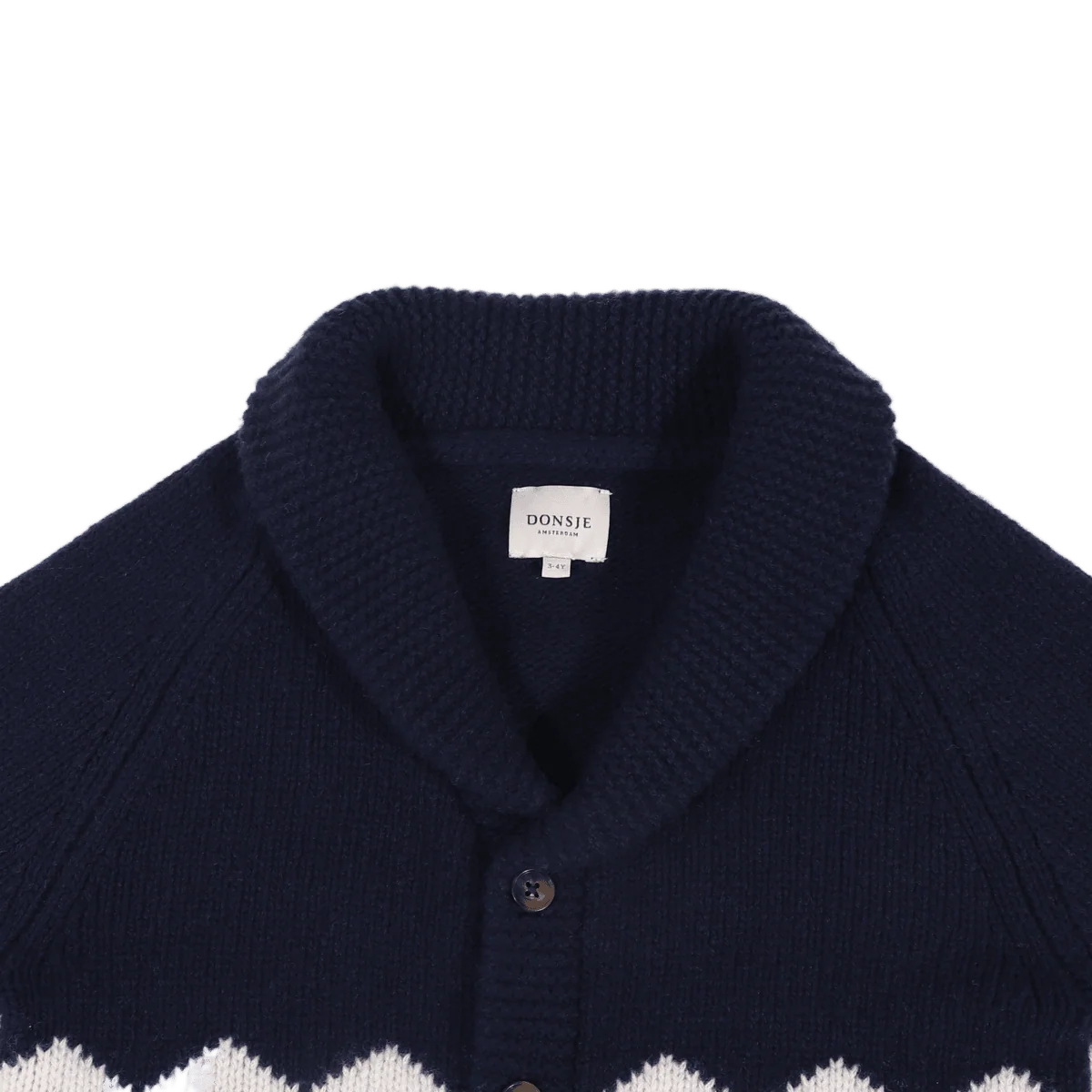 Donsje Kwinten Merino Wool Cardigan Polar Navy