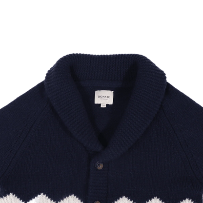 Donsje Kwinten Merino Wool Cardigan Polar Navy
