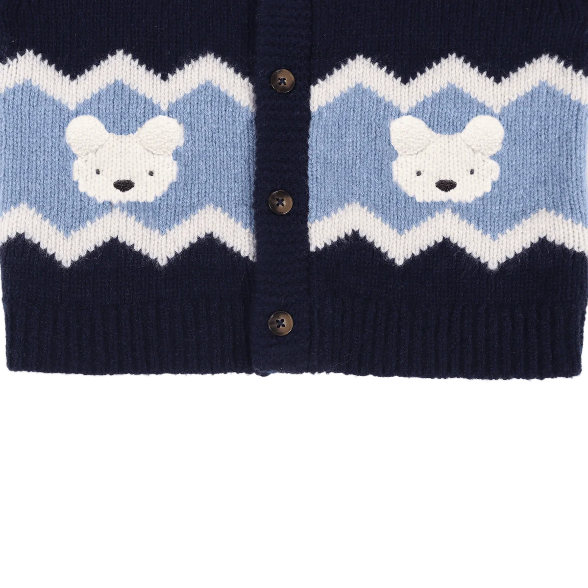 Donsje Kwinten Merino Wool Cardigan Polar Navy