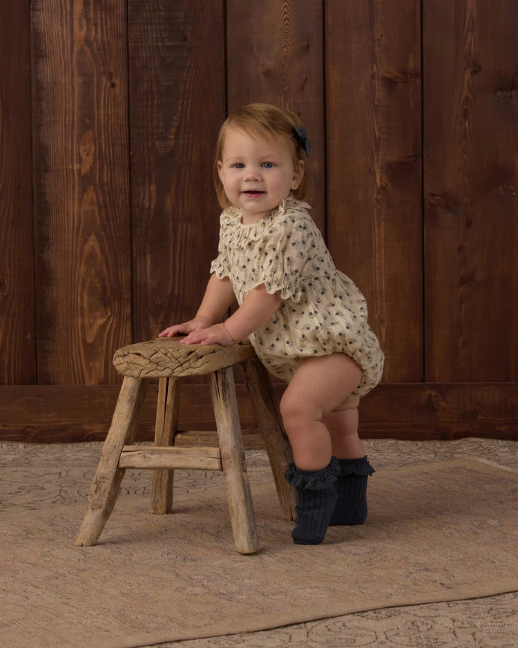 Rylee + Cru Lace Trim Socks, 2-Pack Fawn, Midnight