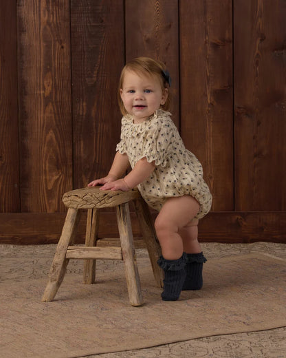 Rylee + Cru Lace Trim Socks, 2-Pack Fawn, Midnight