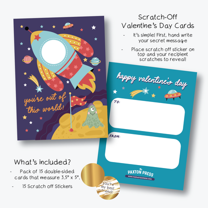 The Paxton Press - Out of this World Space Scratch-Off Class Valentines