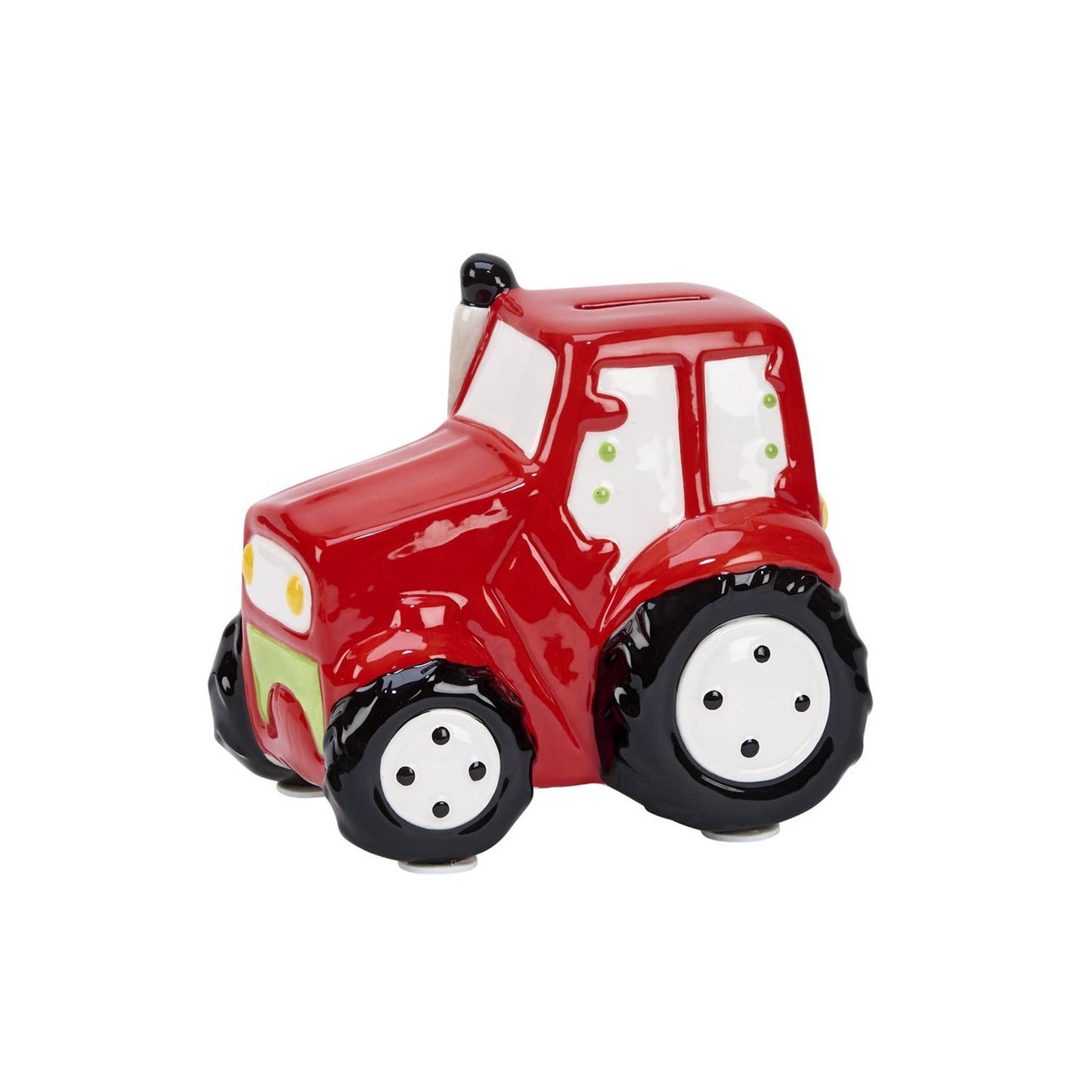 Creative Gifts International Inc. - Red Ceramic Tractor Bank