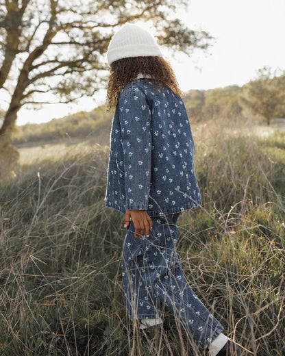Rylee + Cru Long Chore Coat Heart Ditsy