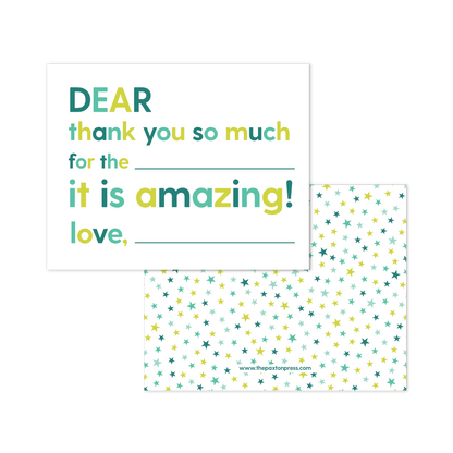 The Paxton Press - Kids Fill-in-the-blank Thank Yous (Multiple Color Options!)