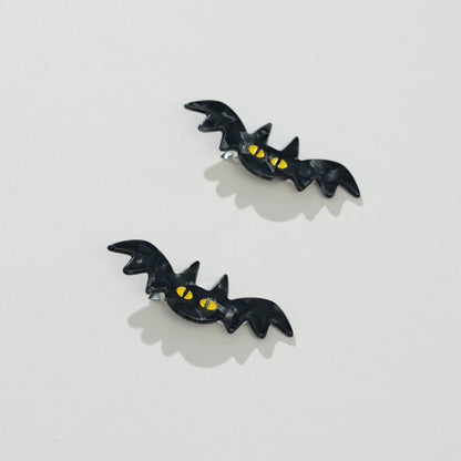 Adorro - Mini Bat Barrette Hair Clip (Set of 2)
