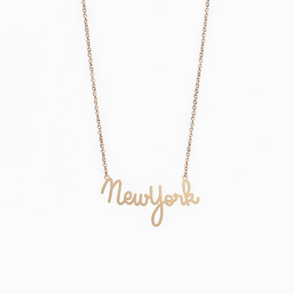 Titlee - NEW YORK word necklace