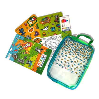OOLY - Let's Go!: Activity & Coloring Kit - Robo Dinos