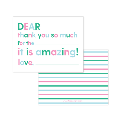 The Paxton Press - Kids Fill-in-the-blank Thank Yous (Multiple Color Options!)