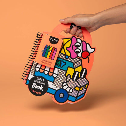 OMY - SUPER COLORING & STICKER BOOK - YUMMY
