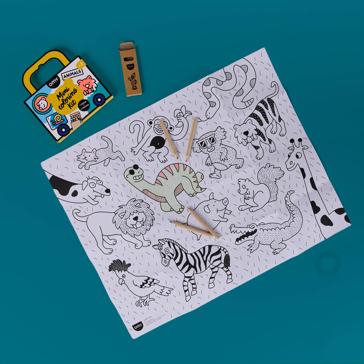 OMY - MINI POCKET COLORING - ANIMALS