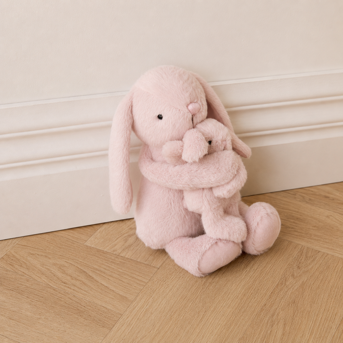 Snuggle Bunnies - Mama and Baby Bunny Plush Set - Frankie the Hugging Bunny
