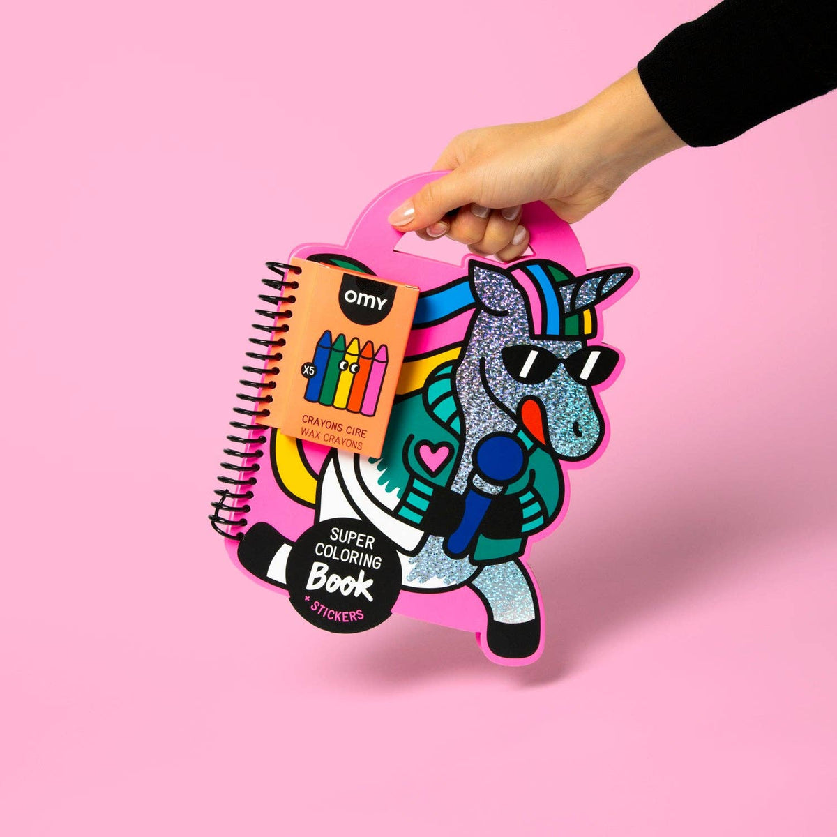 OMY - SUPER COLORING & STICKER BOOK - UNICORN