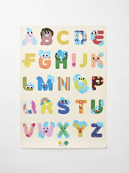 Living Refinery - Creative Play Bath Stickers & Poster Set - Alphabet
