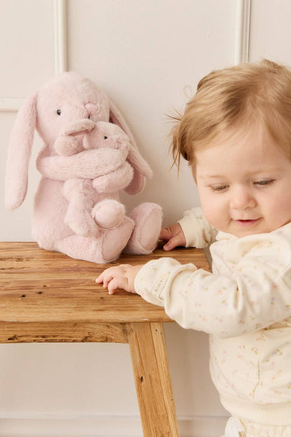 Snuggle Bunnies - Mama and Baby Bunny Plush Set - Frankie the Hugging Bunny