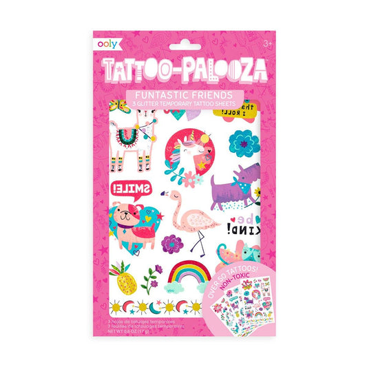 OOLY - Tattoo Palooza: Glitter Temporary Tattoos - Funtastic Friend