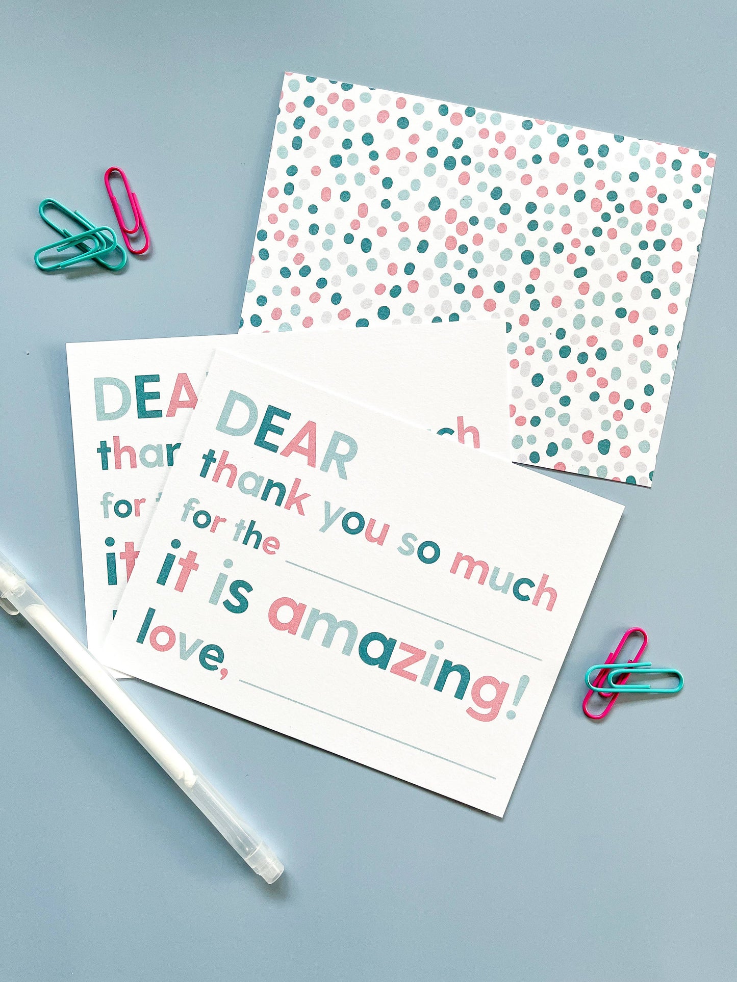 The Paxton Press - Kids Fill-in-the-blank Thank Yous (Multiple Color Options!)