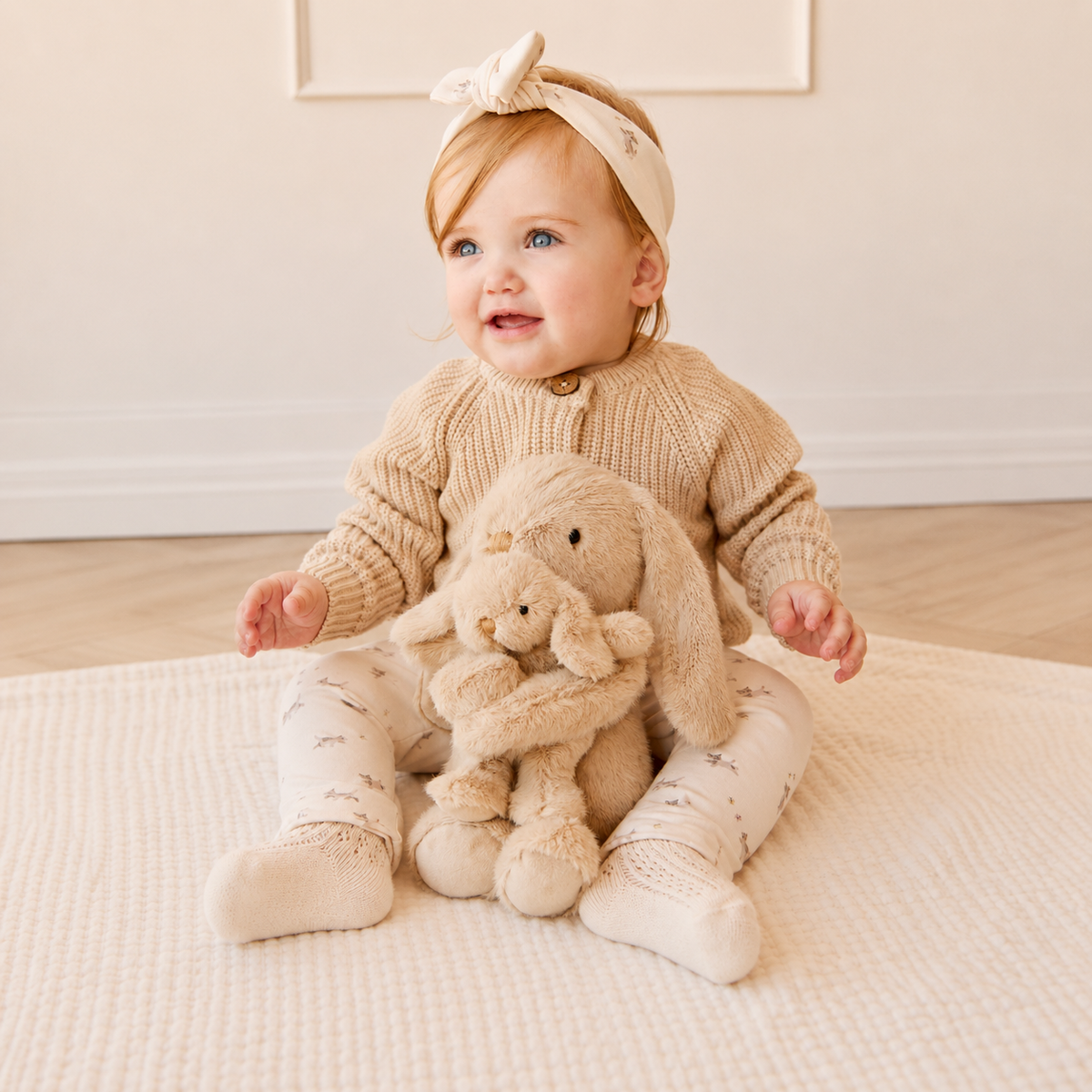 Snuggle Bunnies - Mama and Baby Bunny Plush Set - Frankie the Hugging Bunny