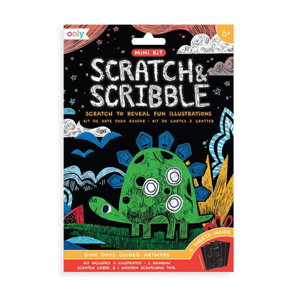 OOLY - Mini Scratch & Scribble Art Kit: Dino. Days