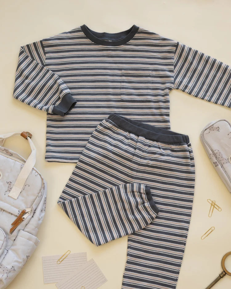 Rylee + Cru Relaxed Set Blue Stripe