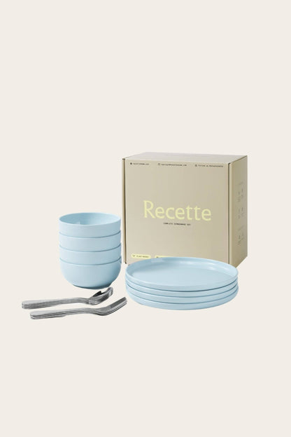 Recette - Plate and Bowl Set | Seafoam
