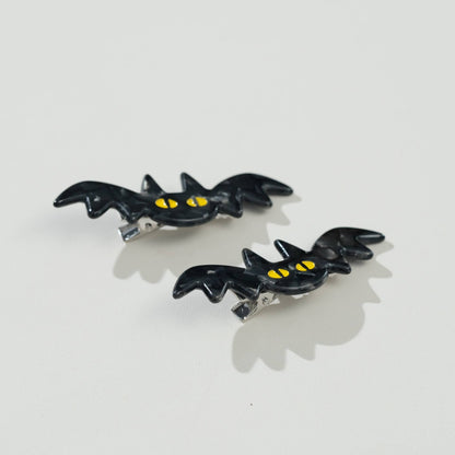 Adorro - Mini Bat Barrette Hair Clip (Set of 2)