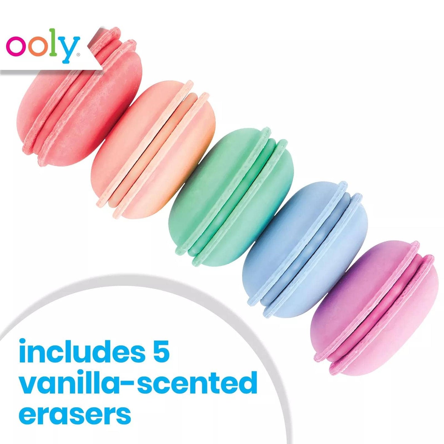 OOLY - Le Macaron Patisserie Scented Eraser - Set of 5