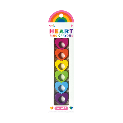 OOLY - Heart Ring Crayons (Set of 6)