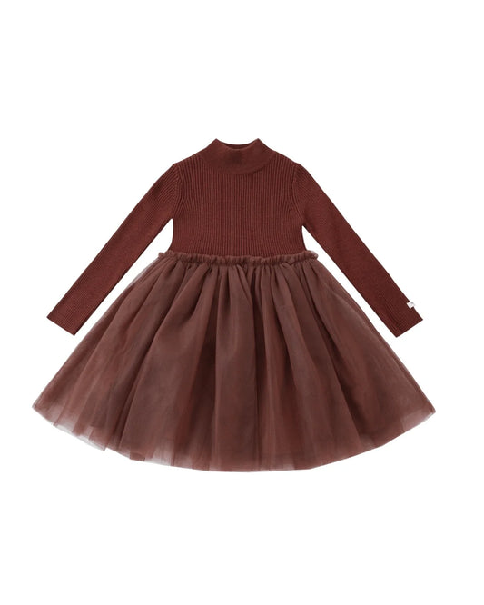Donsje Lotus Dress Brown