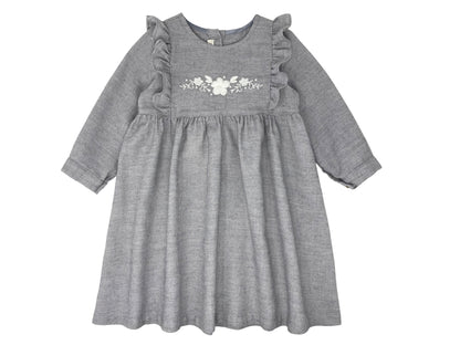 Zhoe & Tobiah Girl's Grey Woven Dress