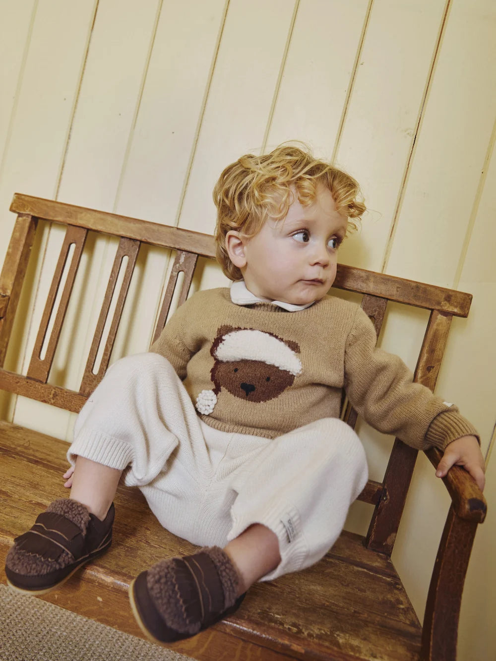Donsje Denn Merino Wool Sweater Christmas Latte