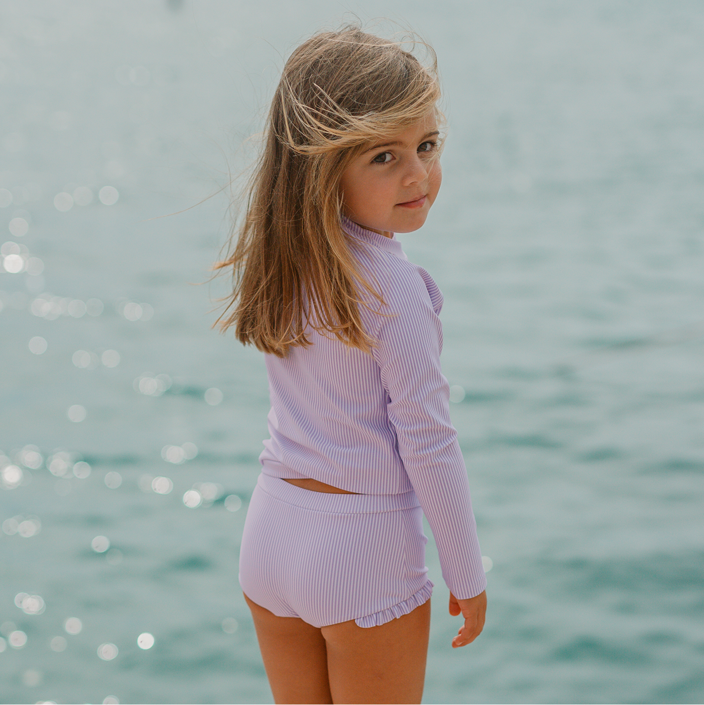 Minnow Girls Rash Guard Set