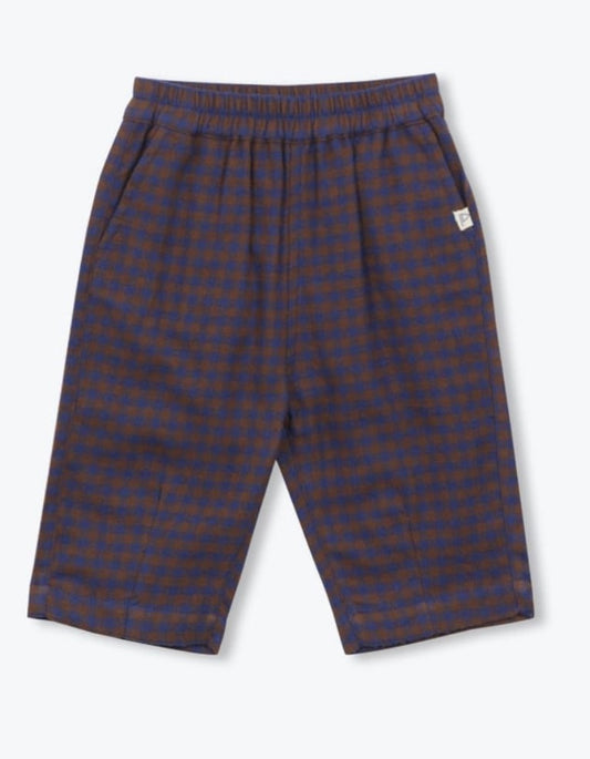 Arsène et les Pipelettes Gingham Baby Trousers - Brown