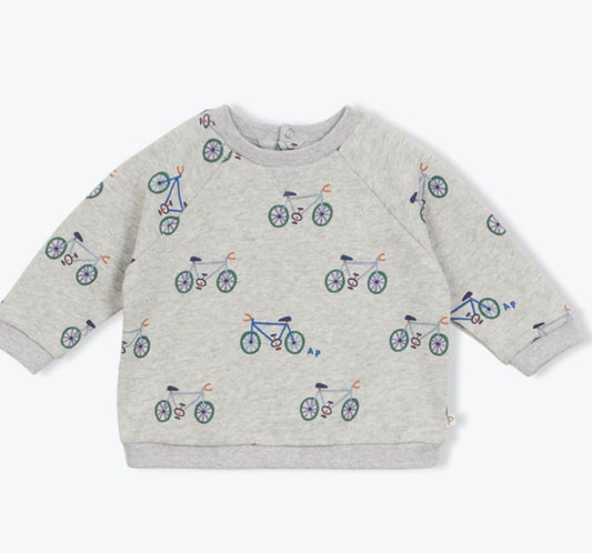 Arsène et les Pipelettes Baby Sweatshirt - Bicycles