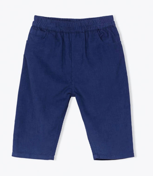 Arsène et les Pipelettes Fine Velvet Baby Trousers - Navy